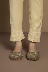 Raw Silk Cigarette Pants