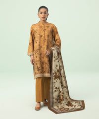 3 Piece - Printed Khaddar Suit