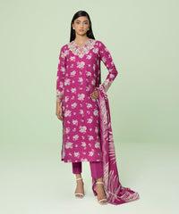 3 Piece - Embroidered Light Khaddar Suit