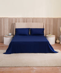 Illusion Navy - Bed Sheet