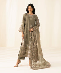 3 Piece - Embroidered Velvet Suit