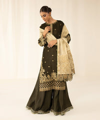 3 Piece - Embroidered Velvet Suit