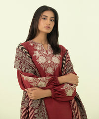3 Piece - Embroidered Khaddar Suit