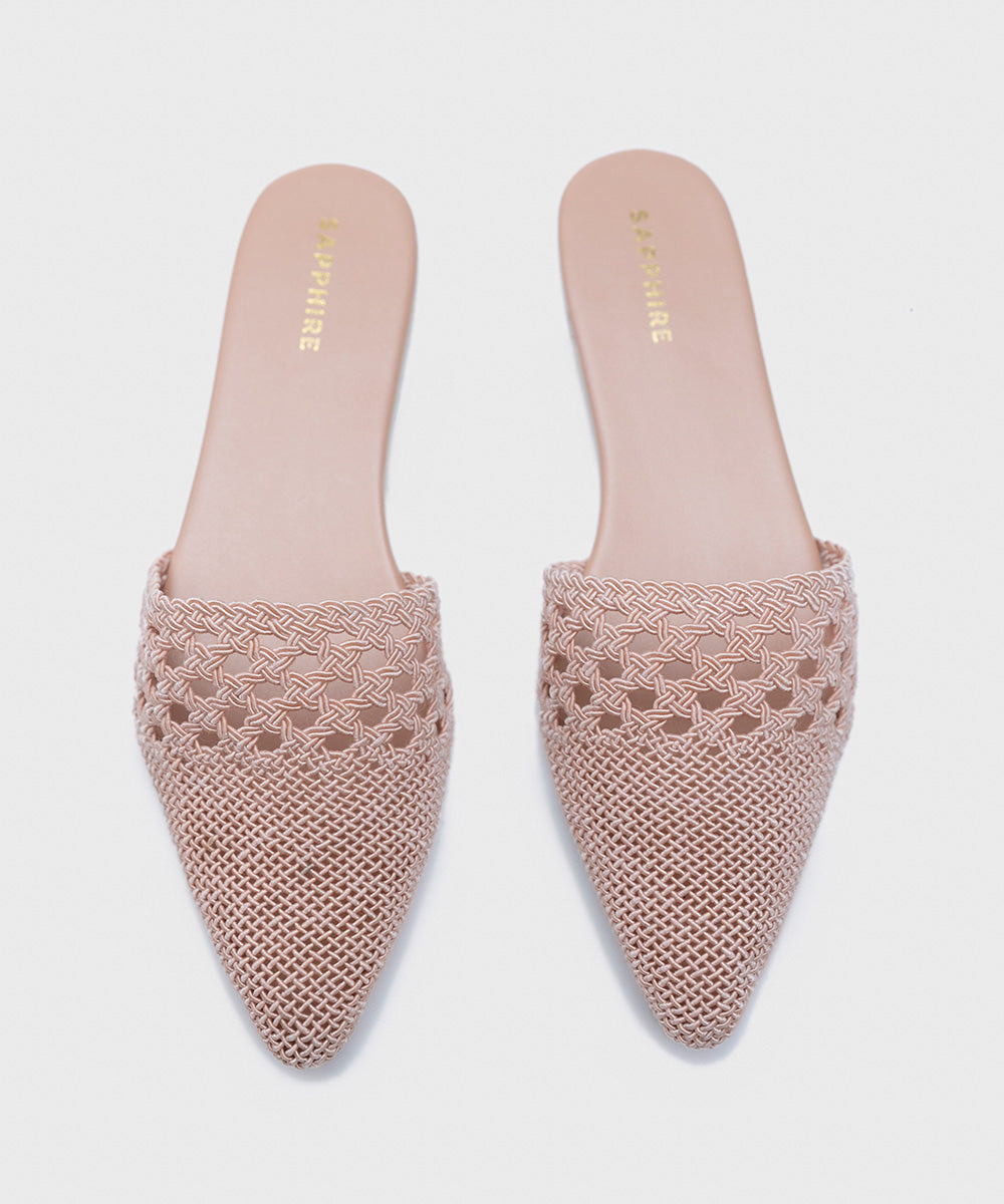 Pink Jute Mules