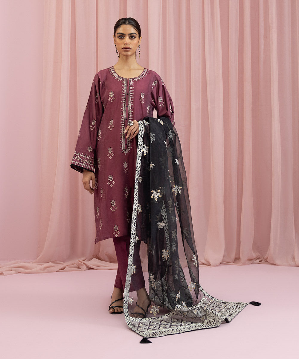 Embroidered Organza Dupatta