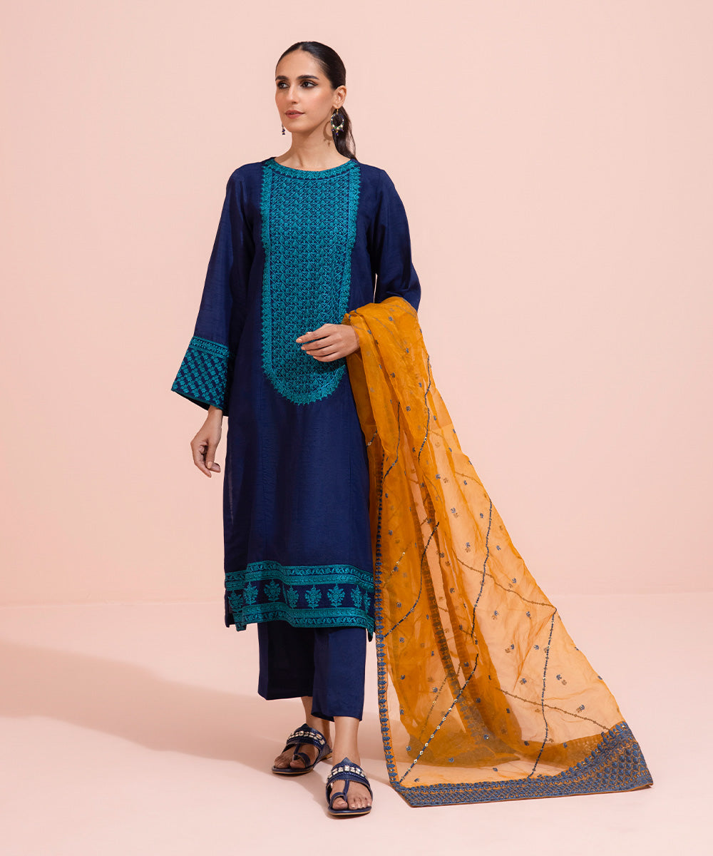 Embroidered Organza Dupatta