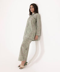 2 Piece - Printed Lycra Lawn Suit