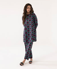 2 Piece - Printed Lycra Lawn Suit