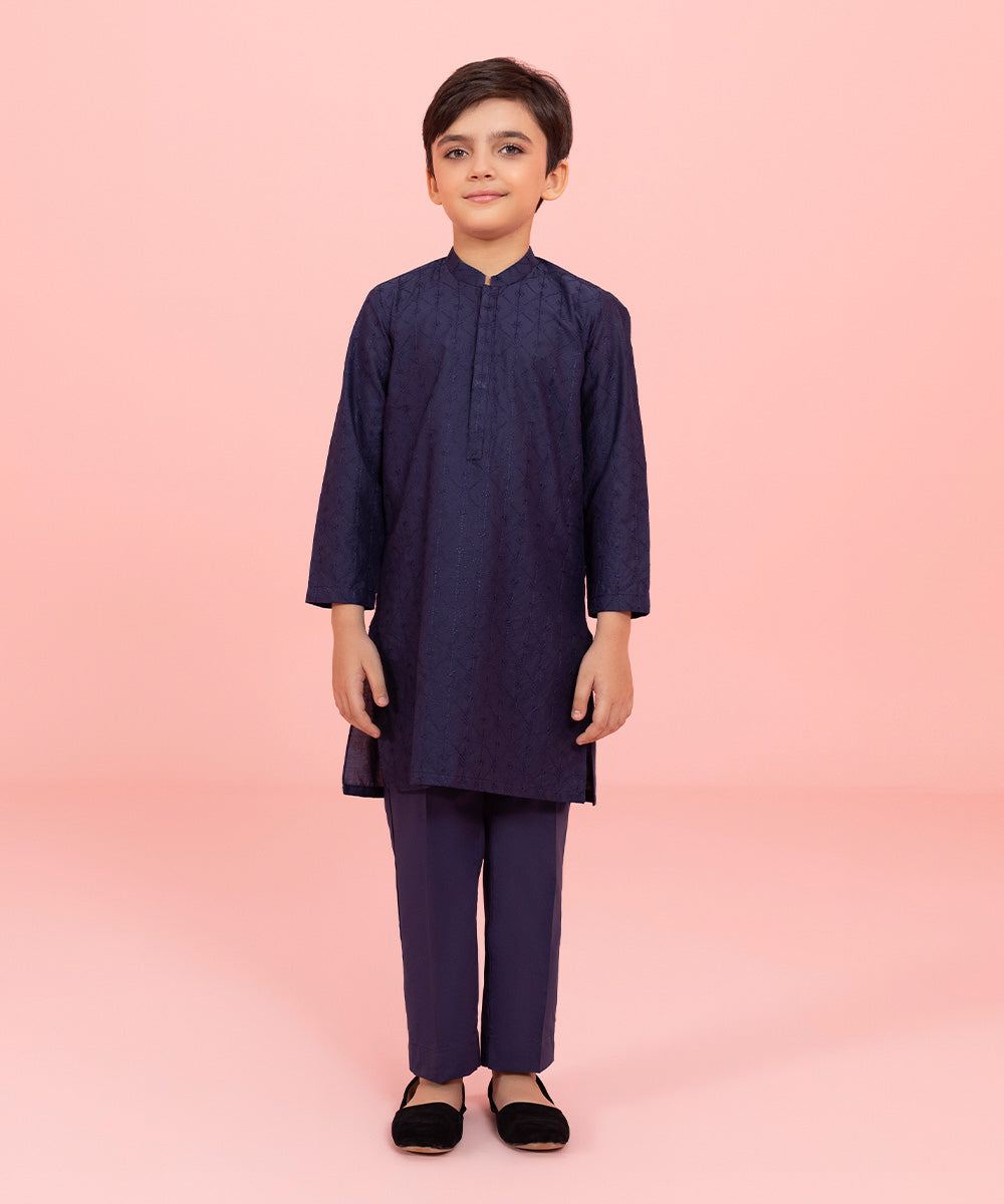 Embroidered Fine Cotton Suit