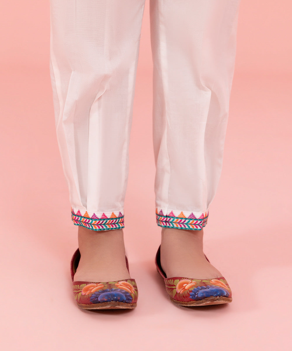 Embroidered Cambric Trousers