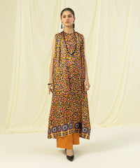 2 Piece - Printed Silk Suit