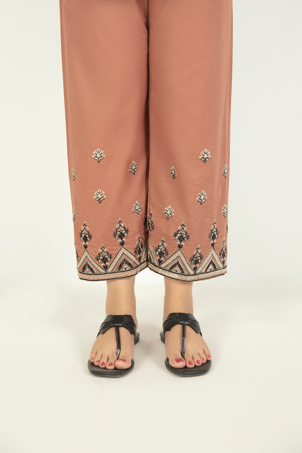 Embroidered Cotton Pants