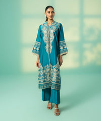 2 Piece - Embroidered Cotton Suit