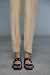 Raw Silk Cigarette Pants