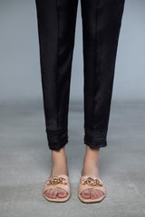 Raw Silk Cigarette Pants