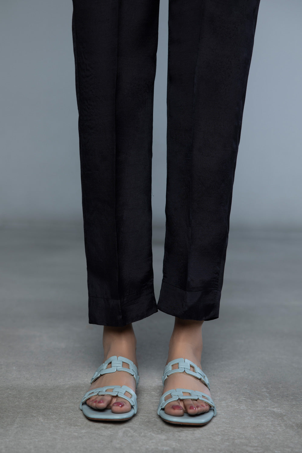 Raw Silk Straight Pants