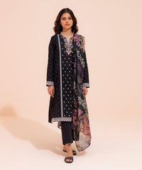 2 Piece - Embroidered Cotton Suit