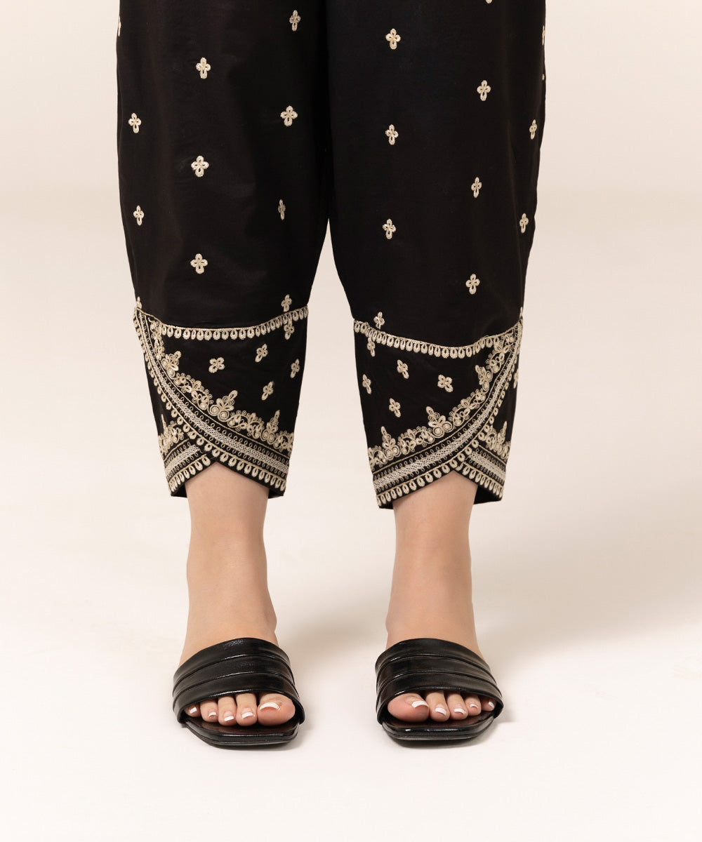 Embroidered Cambric Shalwar