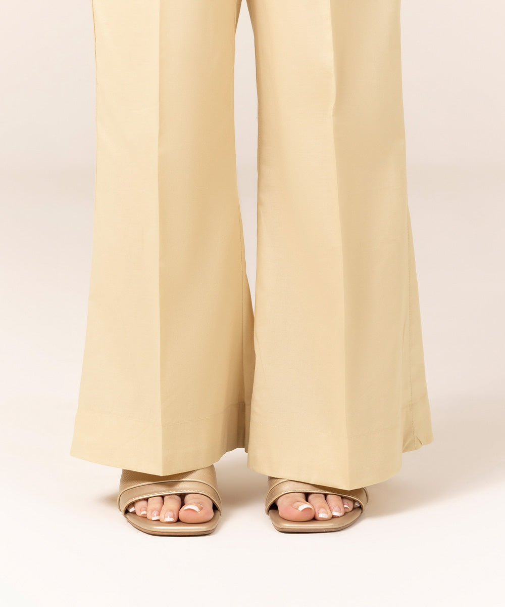 Cambric Boot-Cut Pants