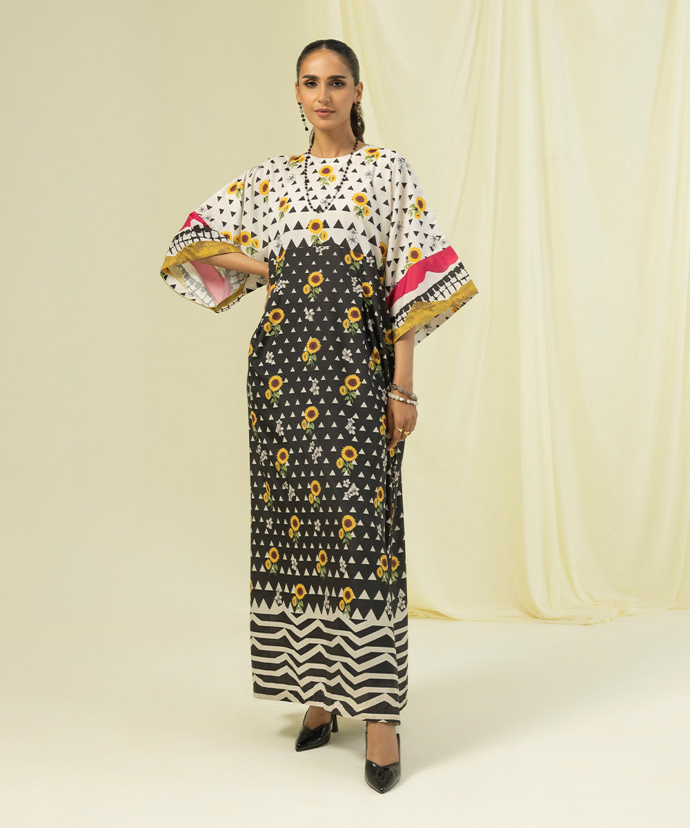 Printed Silk Kaftan