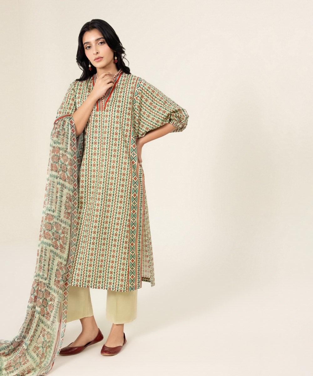 2 Piece - Printed Lawn Suit