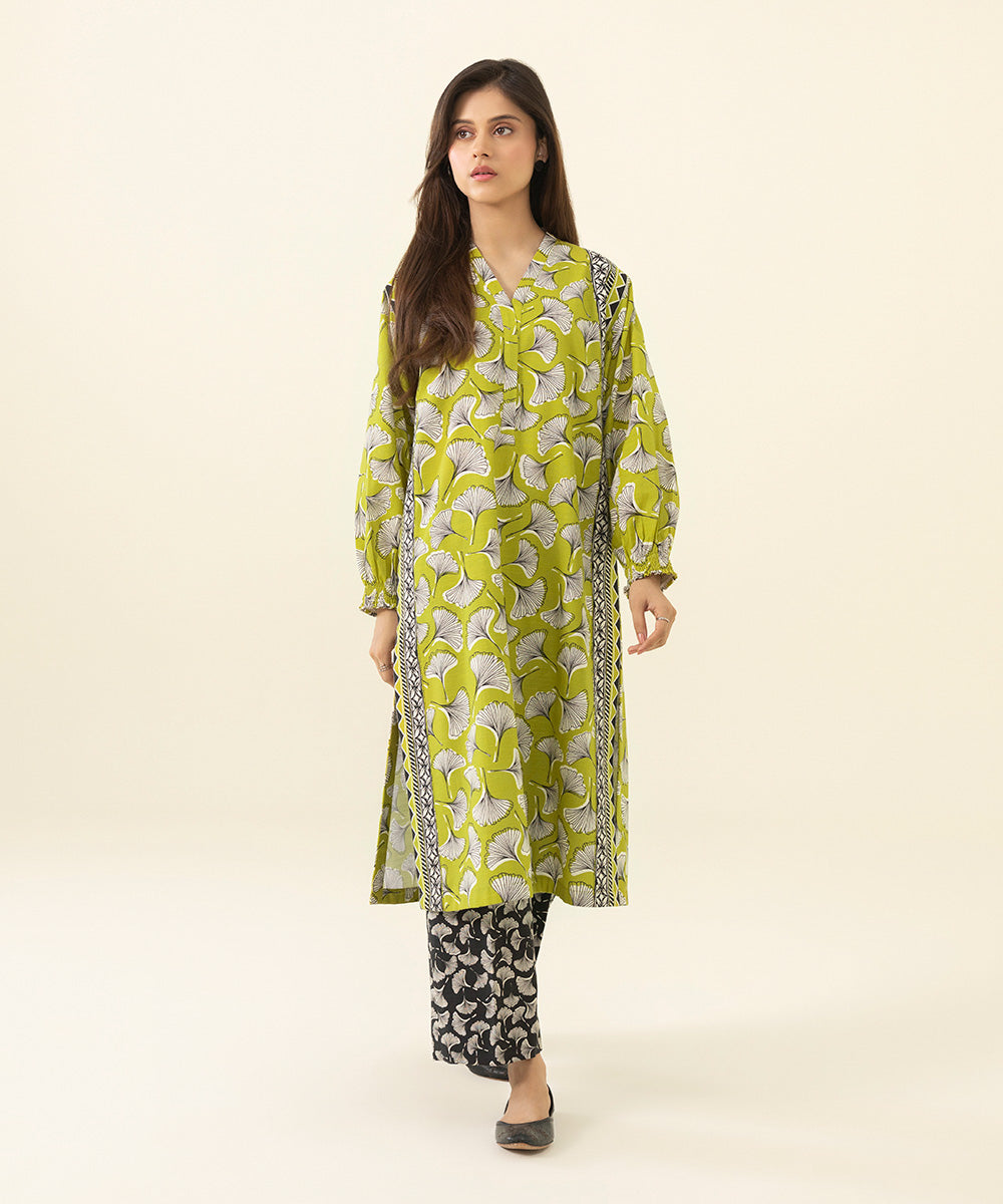 2 Piece - Printed Khaddar Suit