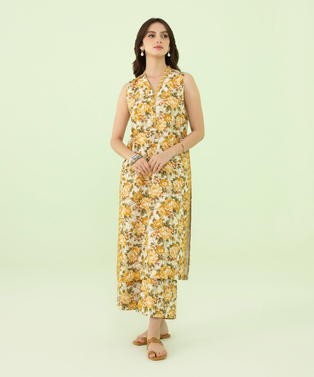 2 Piece - Printed Khaddar Suit