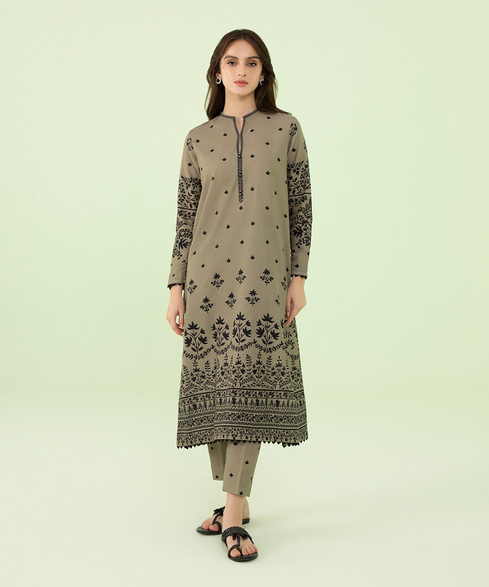 2 Piece - Printed Light Khaddar Suit