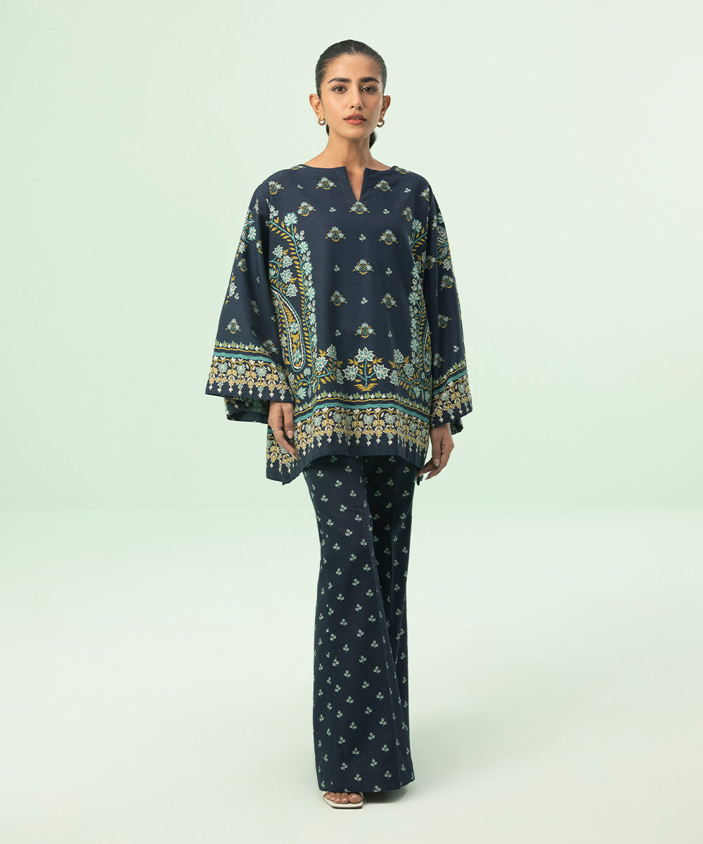 2 Piece - Printed Khaddar Suit