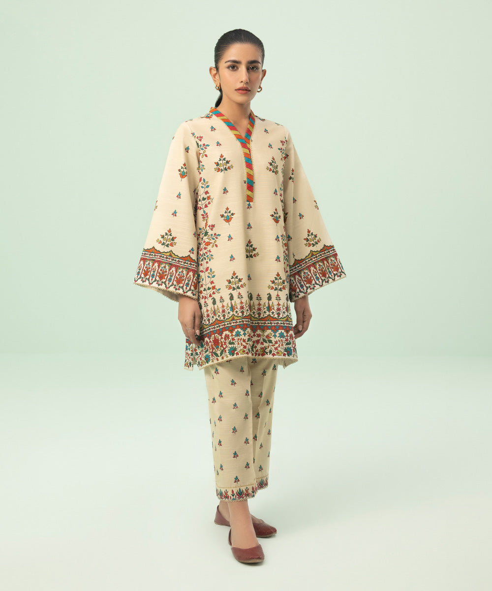 2 Piece - Printed Khaddar Suit