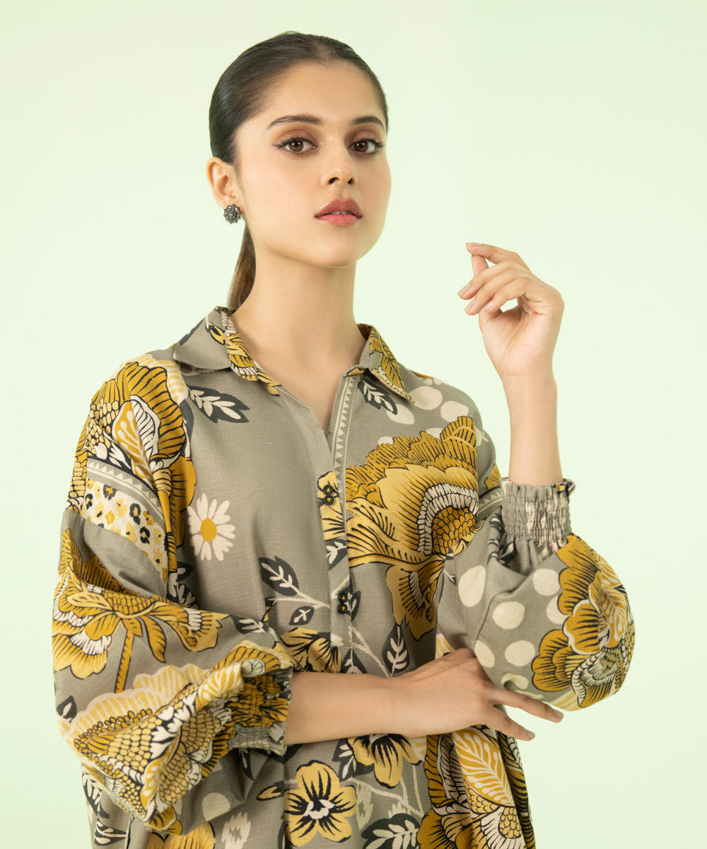 2 Piece - Printed Khaddar Suit