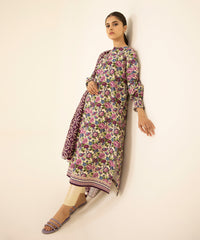 3 Piece - Printed Khaddar Suit