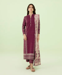 3 Piece - Printed Light Khaddar Suit