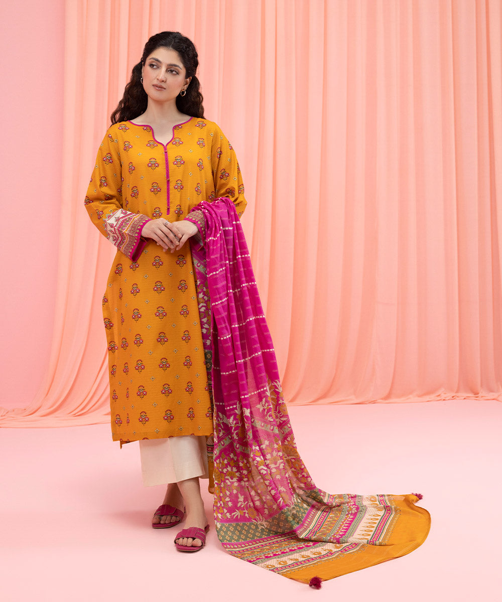 Printed Zari Cotton Dupatta