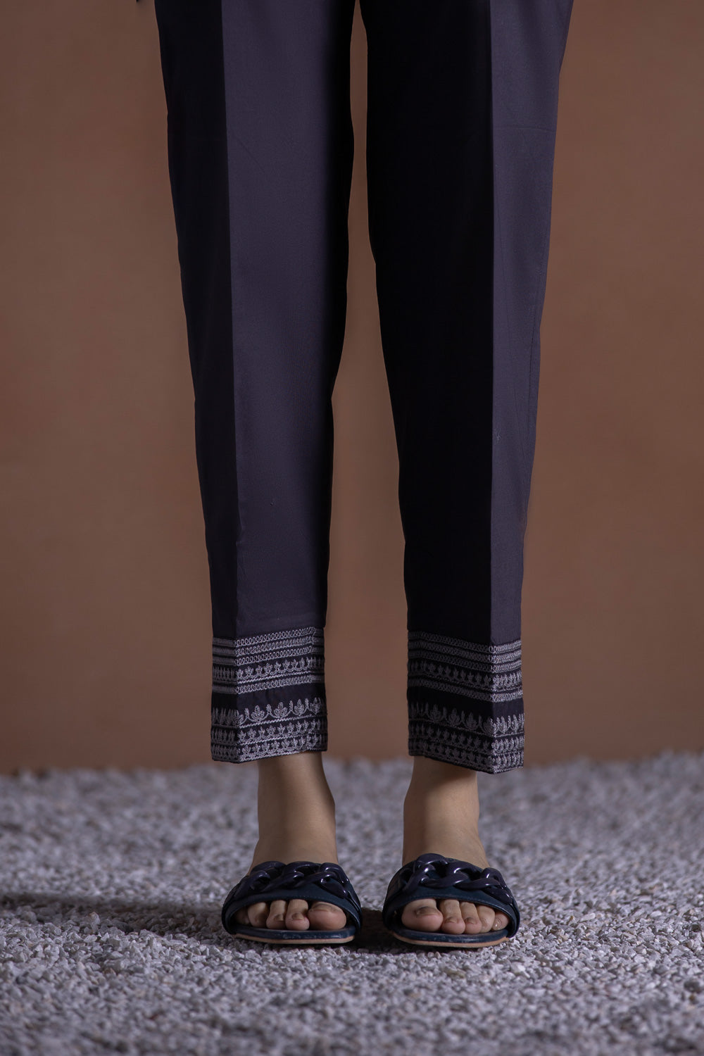 Embroidered Cambric Pants