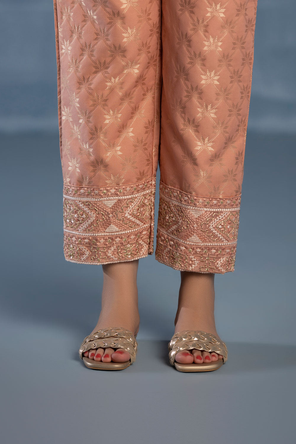 Embroidered Jacquard Pants