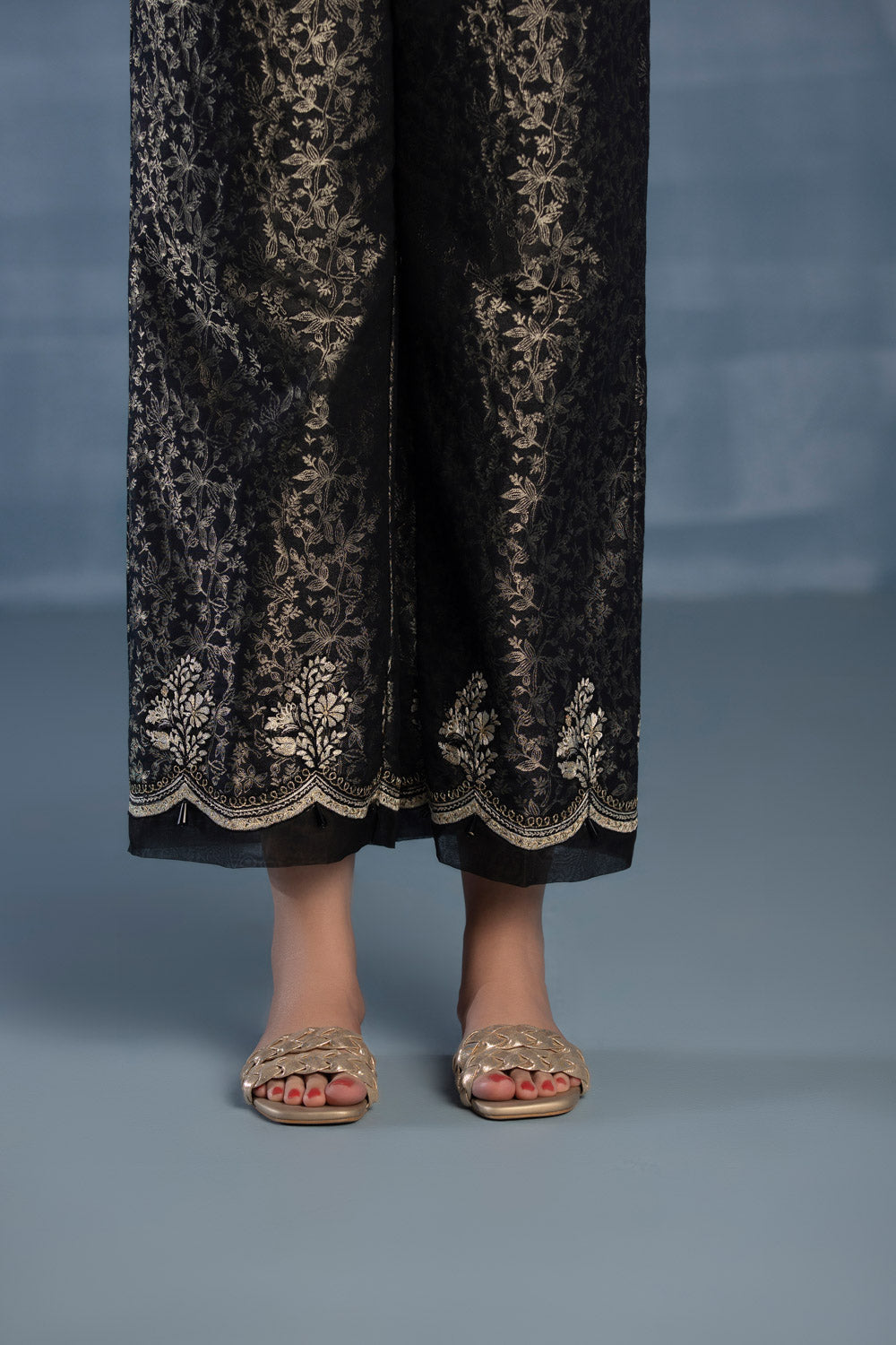 Embroidered Jacquard Culottes