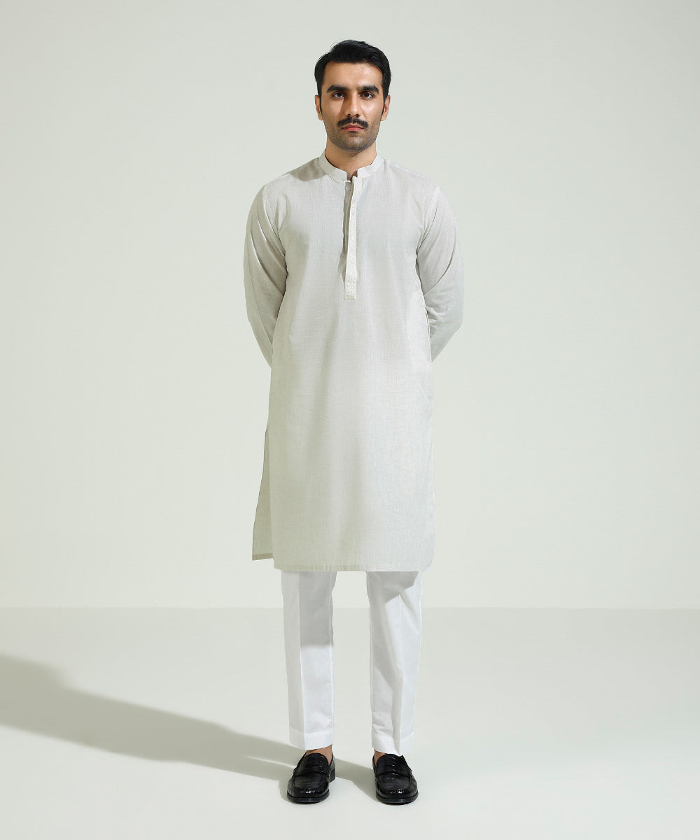 Embroidered Mélange Kurta