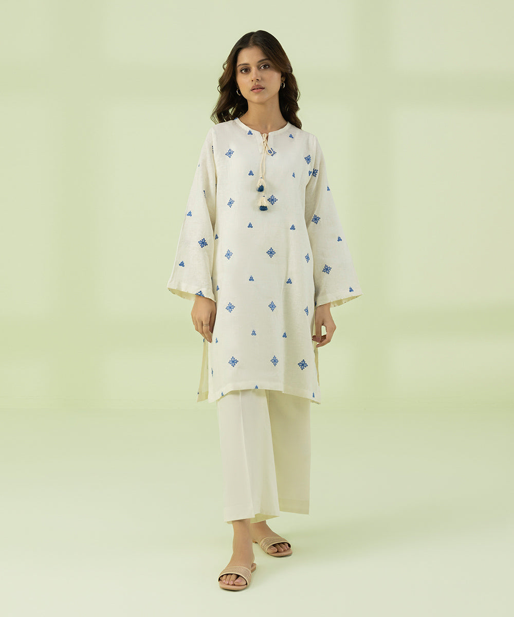 Embroidered Pure Linen Shirt