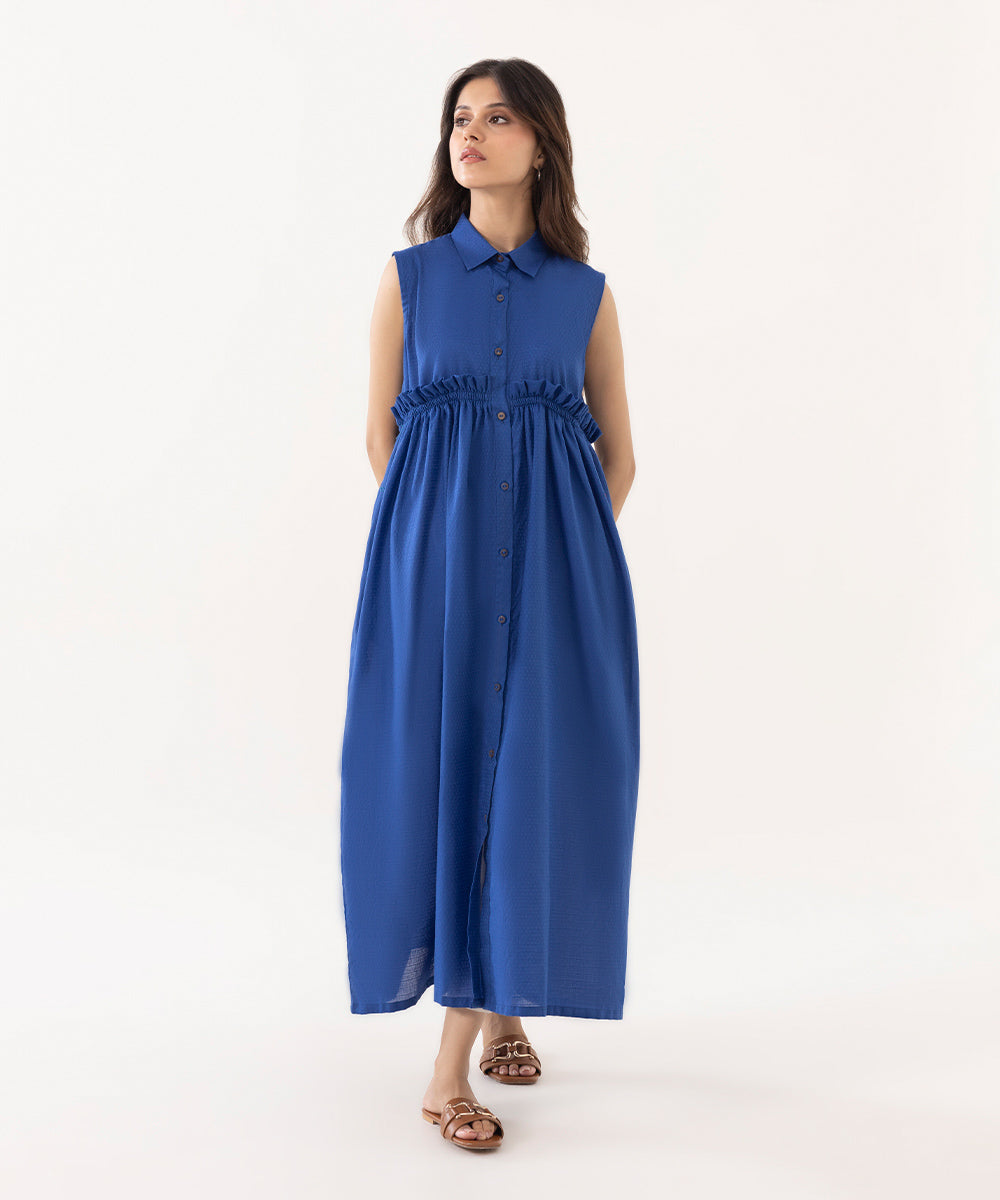 Solid Cotton Dress