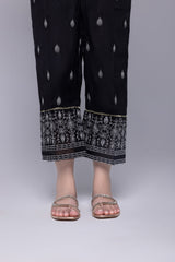 Embroidered Raw Silk Culottes