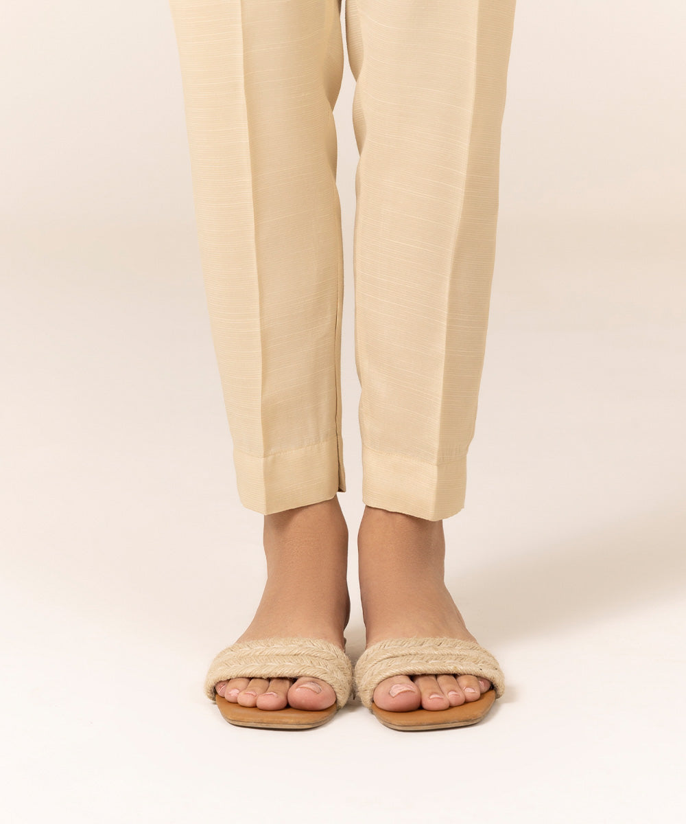 Raw Silk Pants