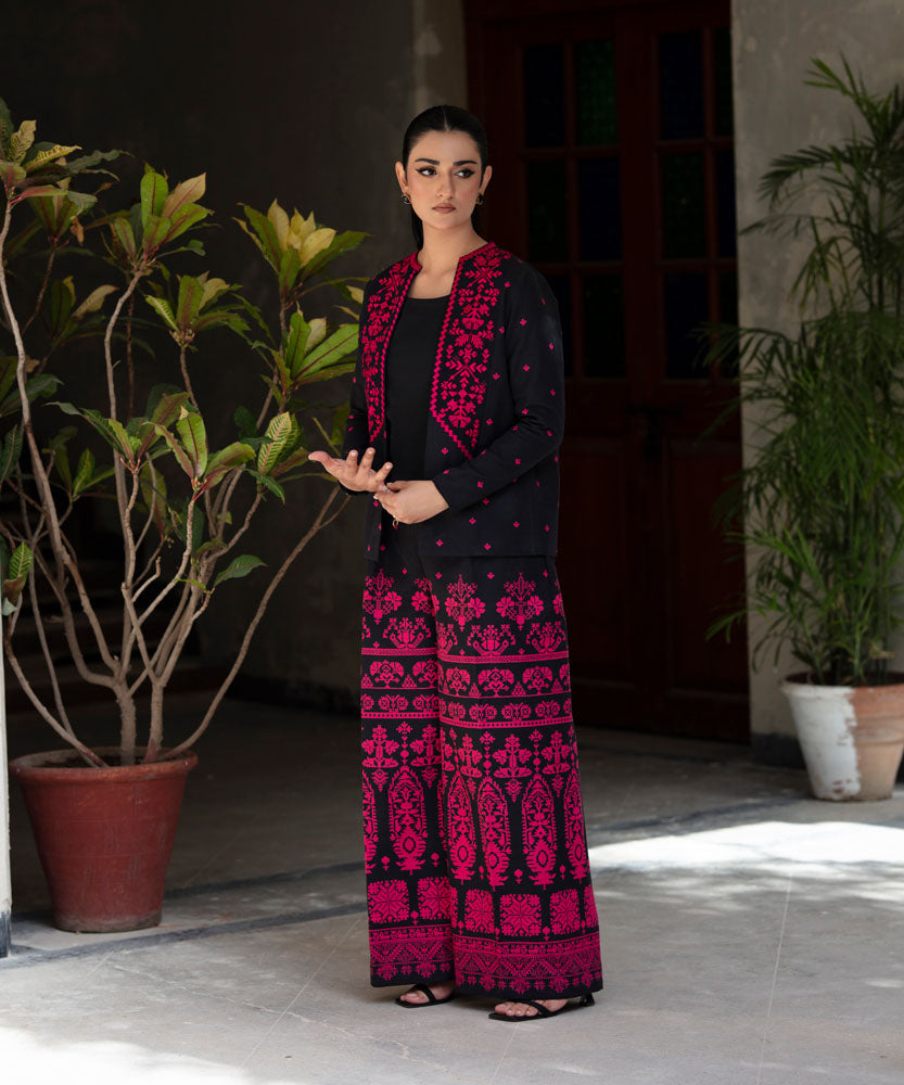 2 Piece - Embroidered Light Khaddar Suit