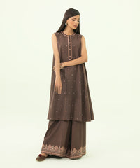 2 Piece - Embroidered Cotton Karandi Suit