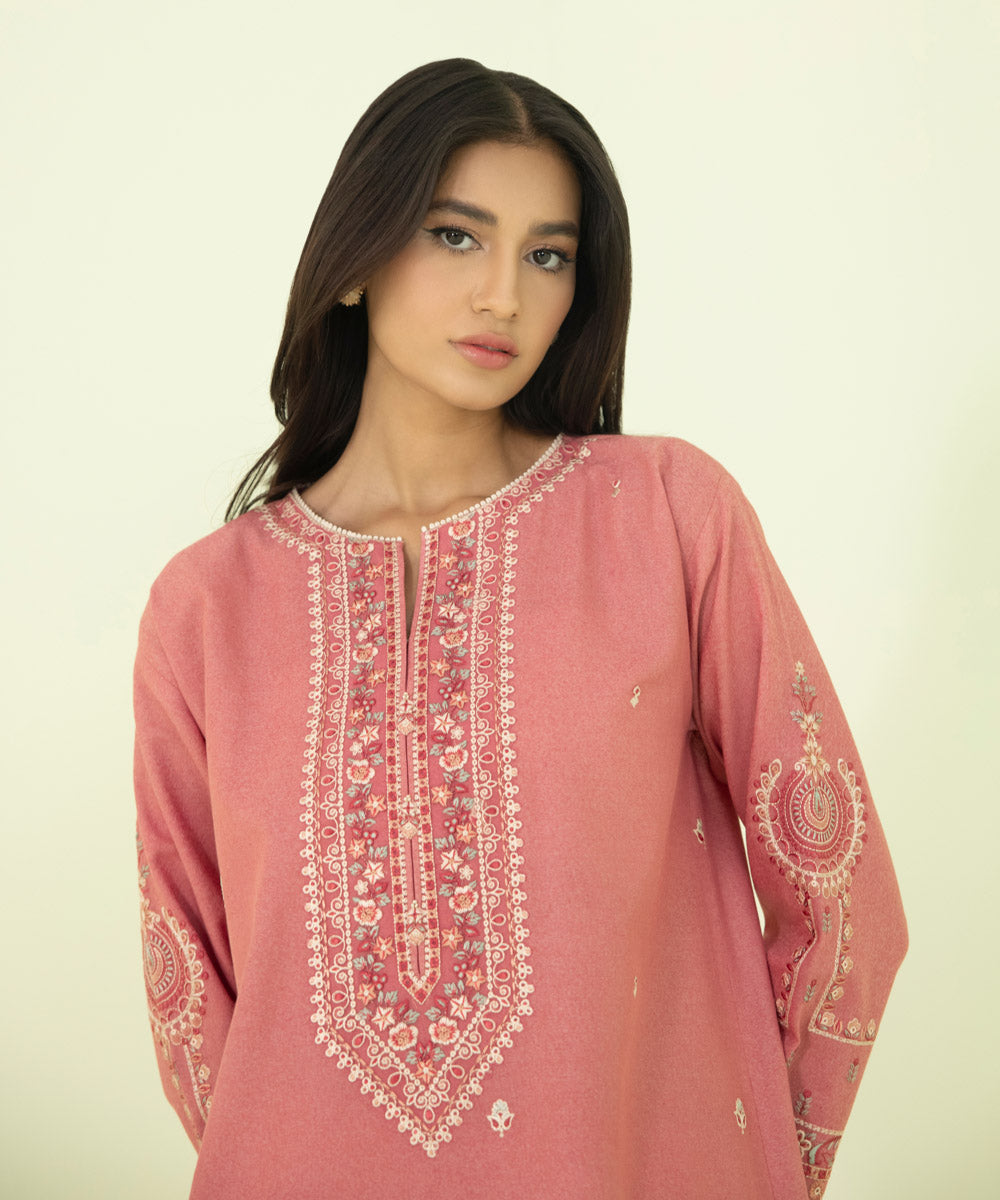 2 Piece - Embroidered Karandi Suit