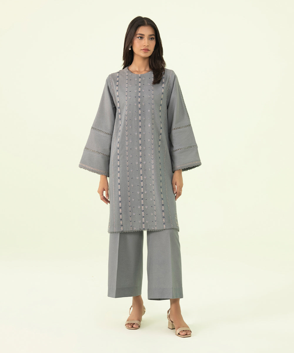 2 Piece - Embroidered Karandi Suit