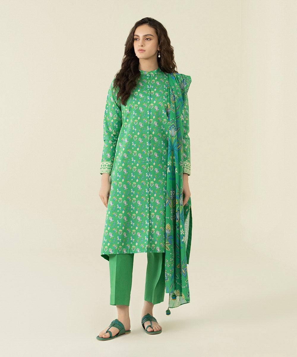 3 Piece - Printed Lawn Suit