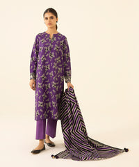 3 Piece - Printed Khaddar Suit