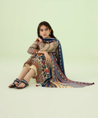 3 Piece - Printed Khaddar Suit