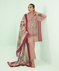 3 Piece - Printed Khaddar Suit